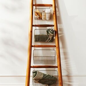 Anthropologie Hya Ladder Bronze Storage Baskets - Set of 3